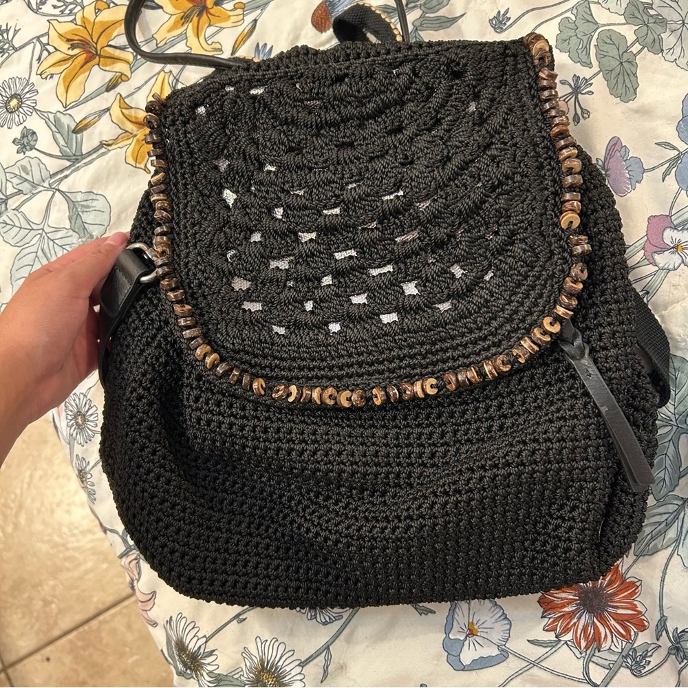 Elegant Black Crochet Women's Bag - Picture 5 of 5